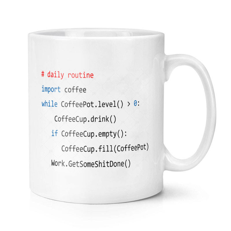Python Programa Software Desenvolvedor Programador Código Caneca de Cerâmica Copo
