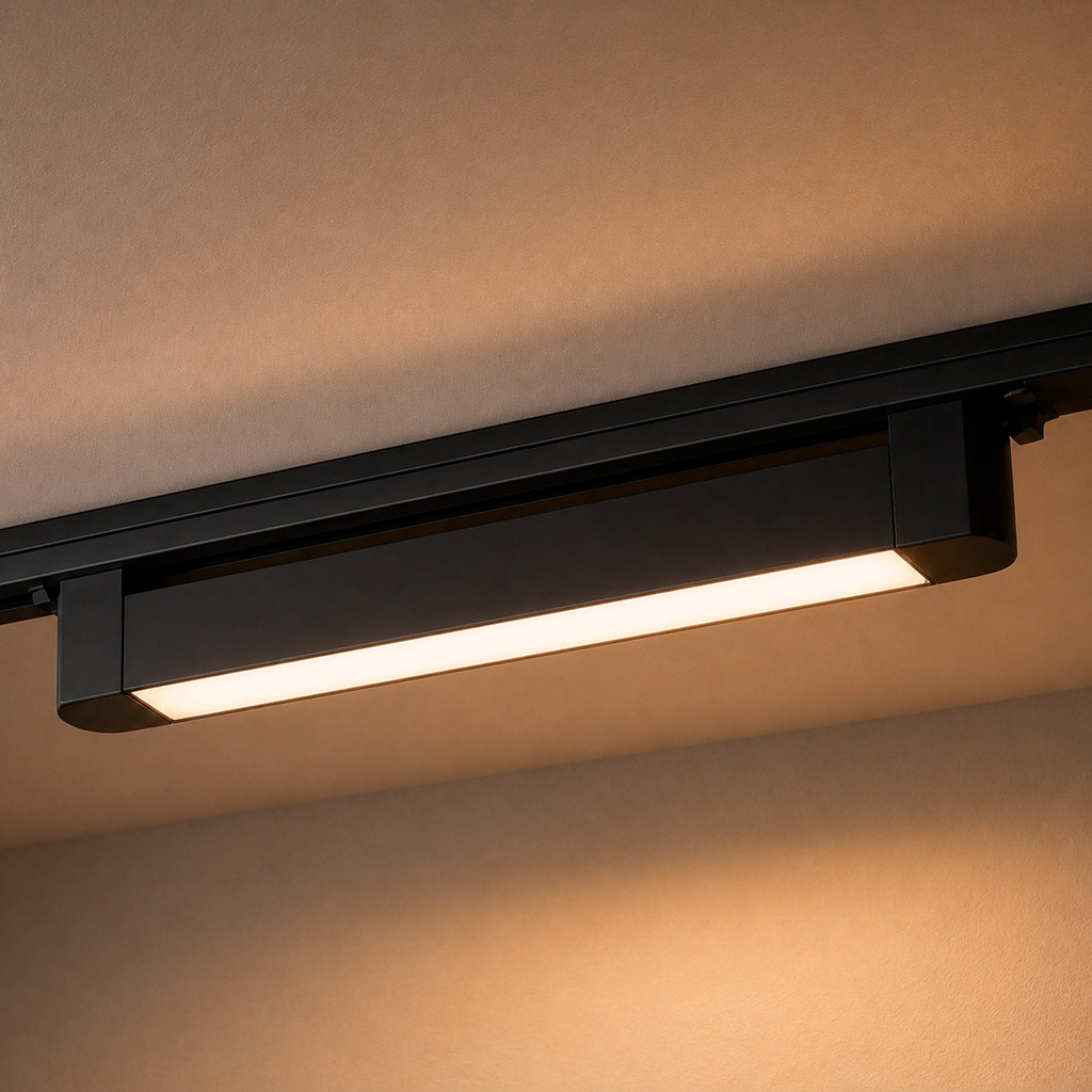 Spot Led Para Trilho Authentic Linea 20w 2700k Branco Quente 110v/220v Bivolt Preto Cod: 910100375 Deluxe By Avant