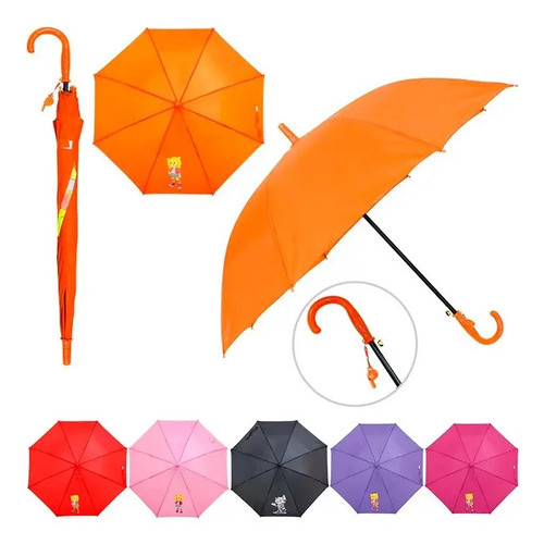 Guarda Chuva Sol Infantil Kids Animado Variado Alegre Apito -
