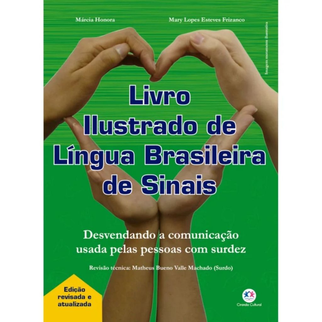 Livro ilustrado de língua brasileira de sinais Capa Dura