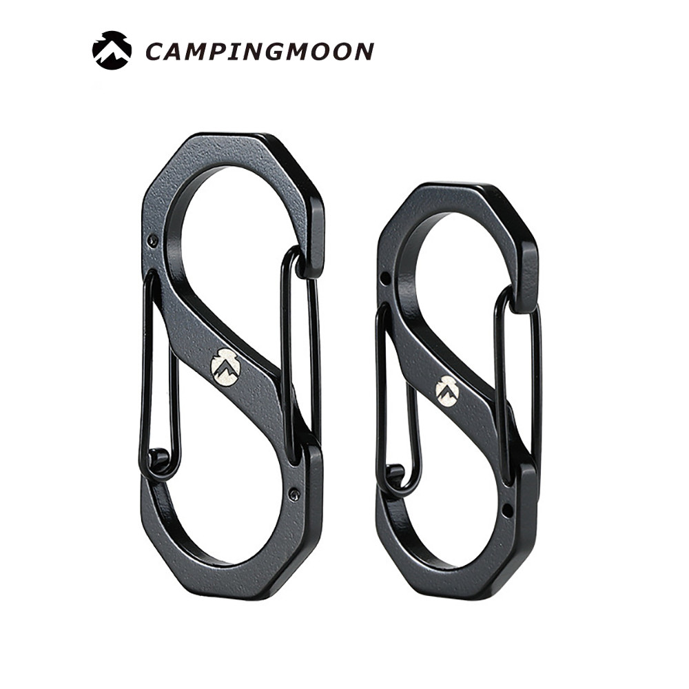 Coman Fivela de aço inoxidável em forma de S Fivela em formato de 8 Fivela de mochila de montanhismo Chaveiro de suspens