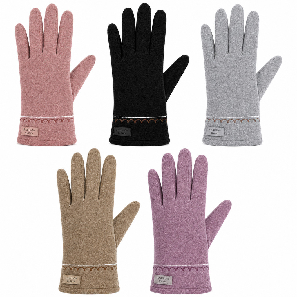 Luva Feminina Inverno Touch Screen Forrada Térmica Elegante Antifrio Macia e Confortável para Frio