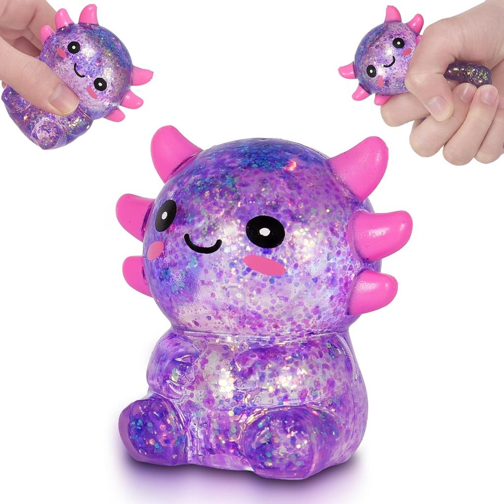 Brinquedo Squishy de Axolote, Brinquedo Anti-estresse de Ascensão Lenta, Brinquedo Sensorial Macio para Apertar para Cri