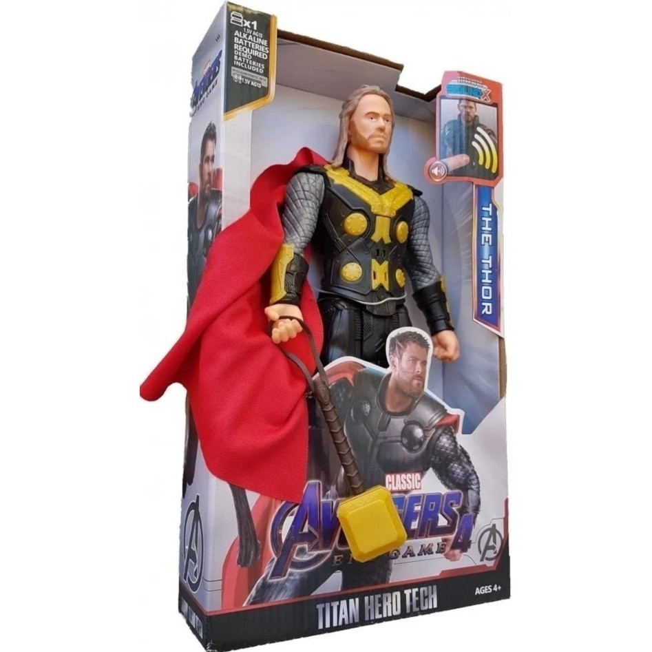Boneco Thor 30 Cm Novo Articulado Heroes Vingadores