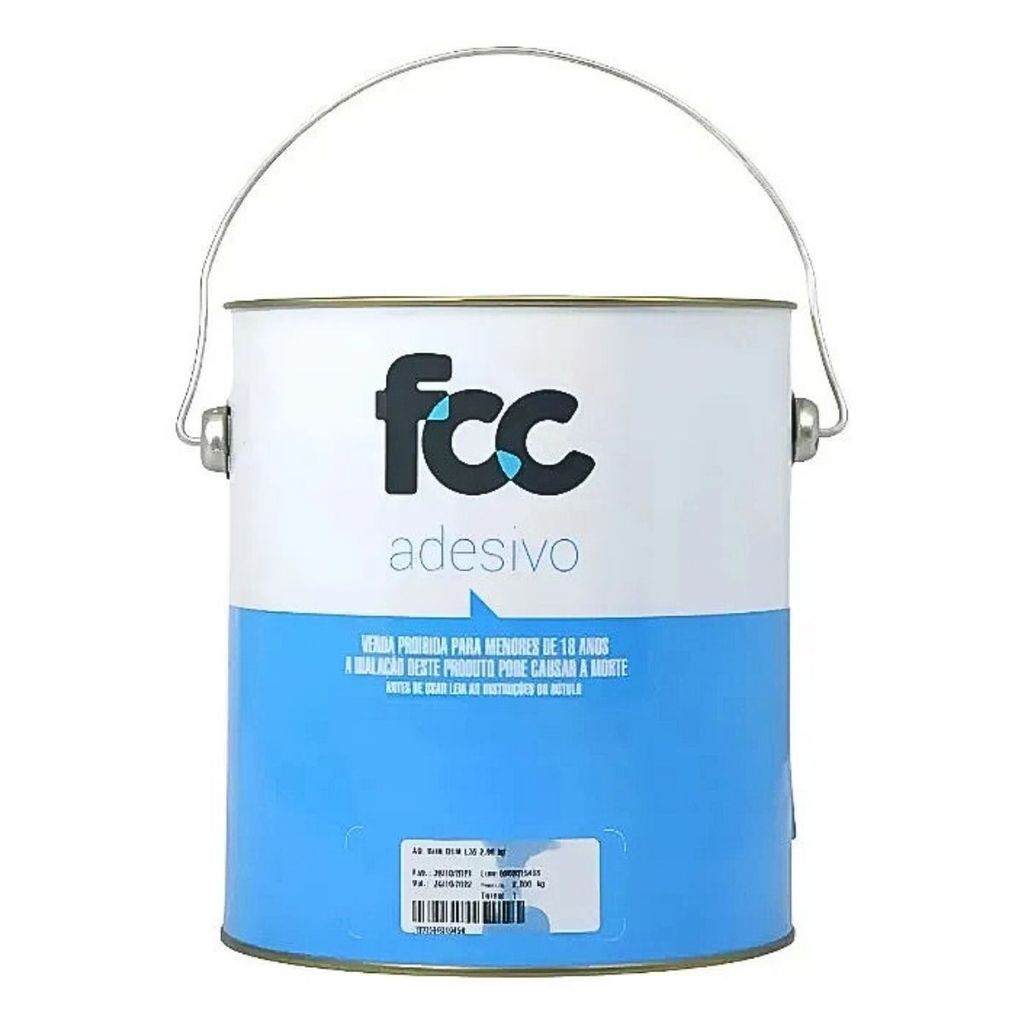 Adesivo Contato Cola Sapateiro Fórmica MDF Marcenaria Grama Sintética Carpete Couro Espuma Piso 2.80KG Dun Dun FCC