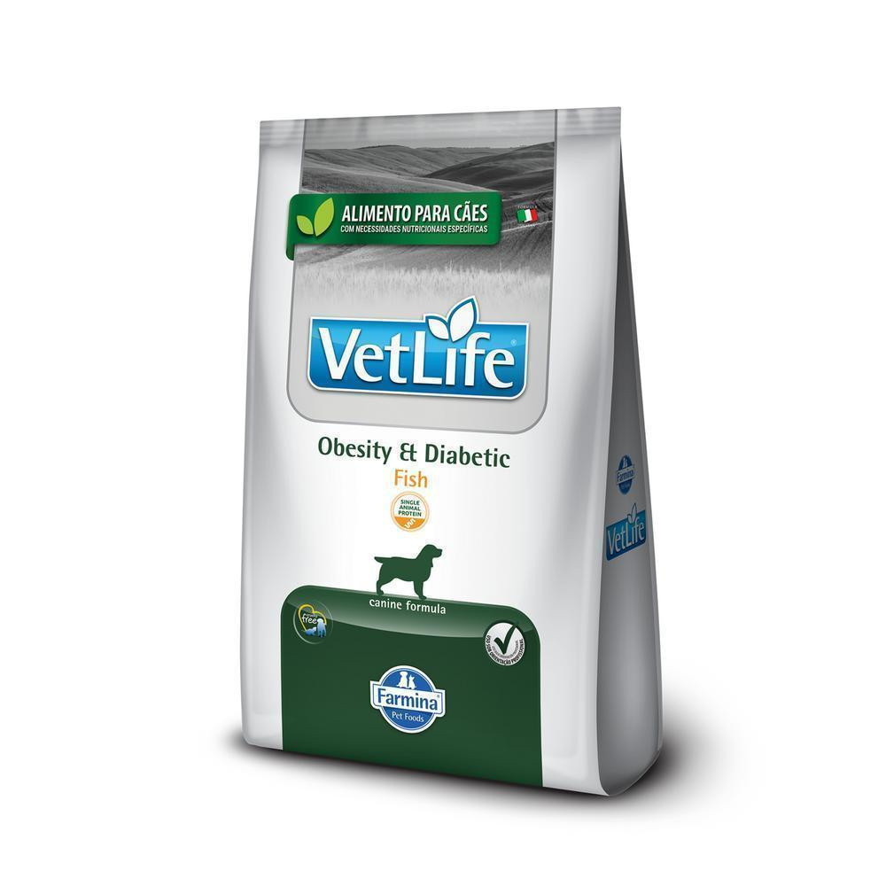 Ração Vet Life Obesity e Diabetic Fish Cães Adultos 2Kg Farmina Pet Foods