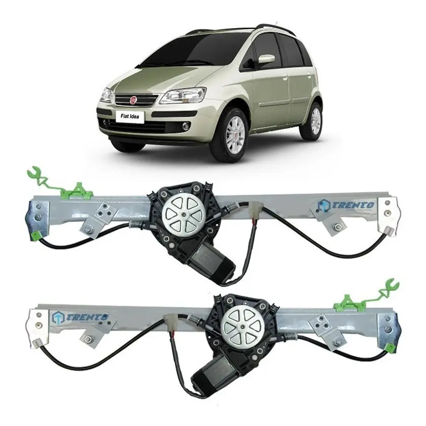 Par Máquina Vidro Elétrico traseiro Fiat Idea Com Motor