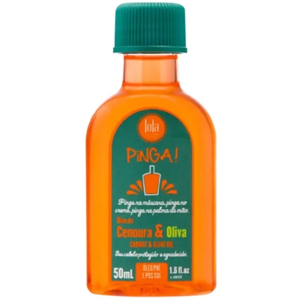Óleo Multifuncional Pinga Cenoura & Oliva Pré e Pós Sol Lola Cosmetics 50ml