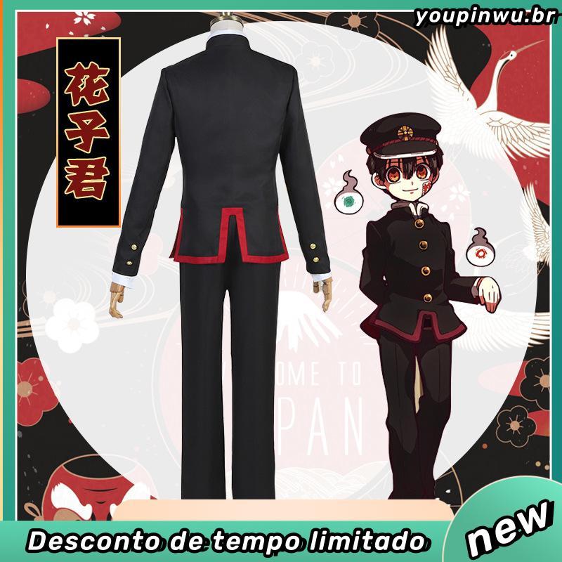 Toilet-Bound Hanako-Kun Jibaku Shounen Yugi Cosplay Traje Toalete Encadernado Manto Anime Uniforme Halloween Peruca Chap