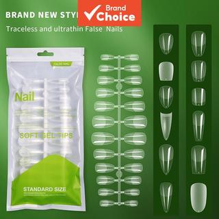 120pcs/Saco de Unhas Postiças Bailarina Transparente Totalmente Acrílicas Conjunto de Unh…