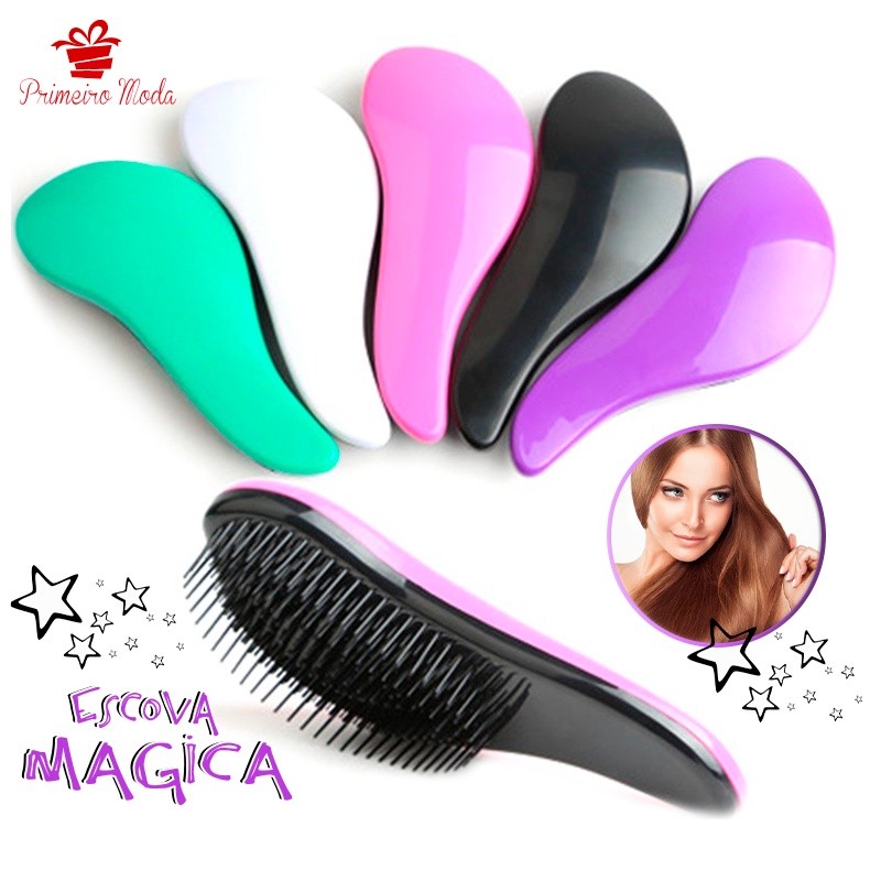 Escova Mágica com Cabo para Desembaraçar Cabelos/Banho / Pente para Penteados / Instrumento de Salão