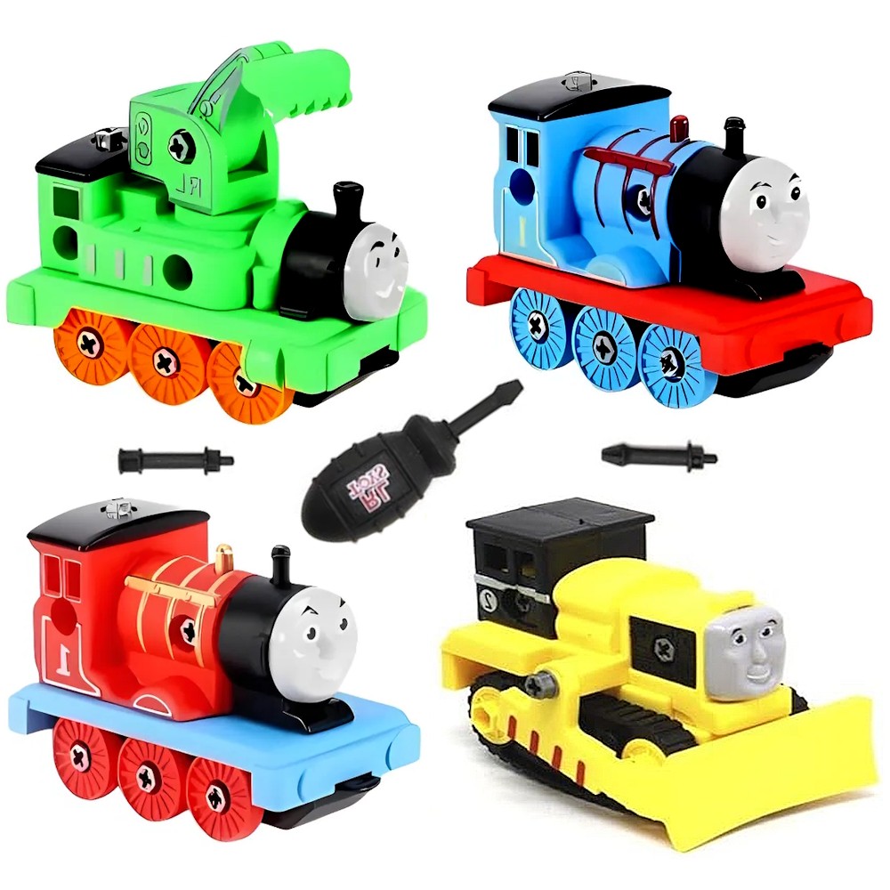 4 Trens Thomas Amigos Educativo p/ Montar Desmontar Infantil