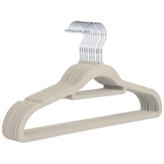 Kit 10 Unidades Cabide Slim de Veludo Bege em Oferta na Shopee