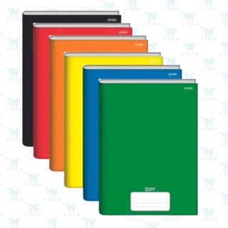 Kit 5 Cadernos GRANDES Jandaia Stiff 48 Folhas – Capa Dura Escolar CORES em Oferta na Shopee