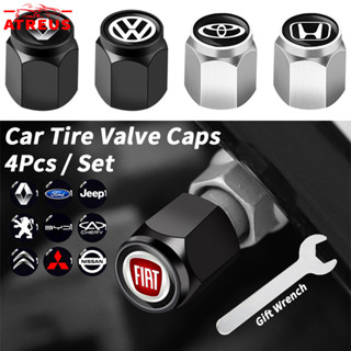 [Atreus] 4Pcs Carro Válvulas De Pneus De Liga Tampas Da Válvula Do Pneu Fiat Volkswagen Tampas De Válvulas Acessórios em Oferta na Shopee