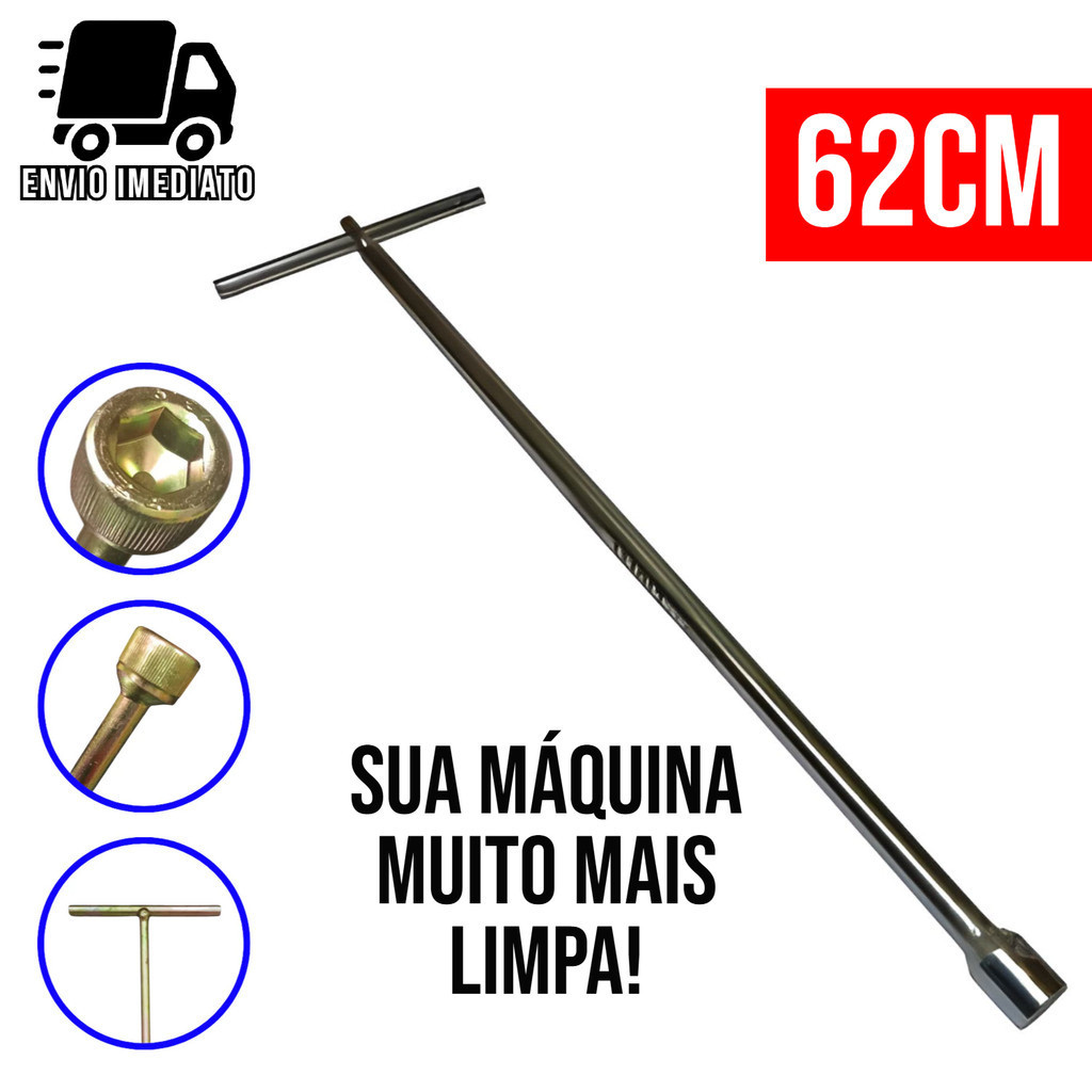 Chave T 10mm para Maquina de Lavar Longa 62cm  Agitador Brastemp Electrolux em Oferta na Shopee