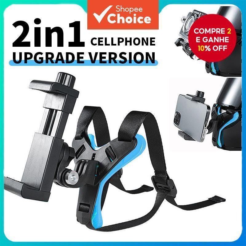 Suporte De Capacete Telefone Para Celular Câmera De Ação Montagem De Queixo Antiderrapante À Prova De Choque-1039
