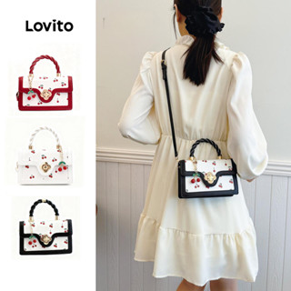 Lovito Bolsa quadrada com estampa portátil torcida para mulheres LFA68233 em Oferta na Shopee