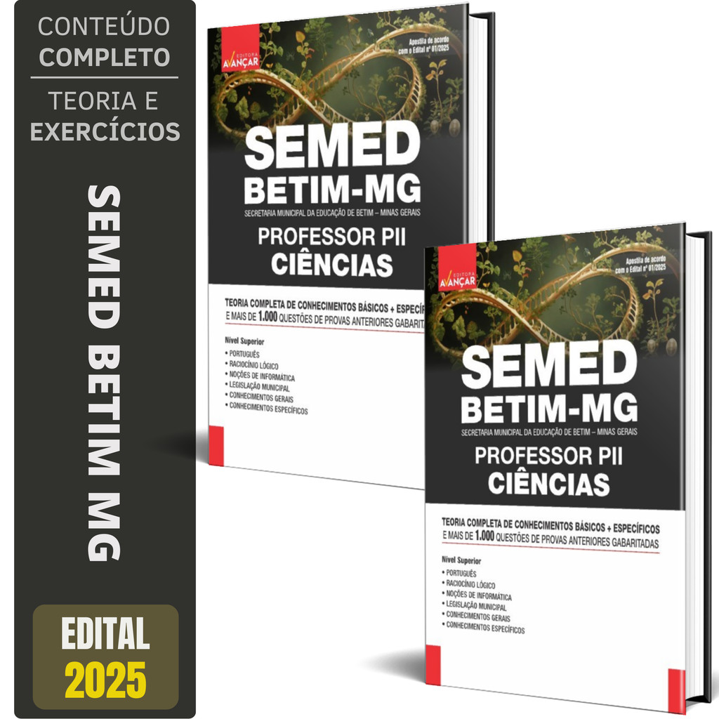 Apostila SEMED BETIM Mg 2026 - Professor P2 - Ciências
