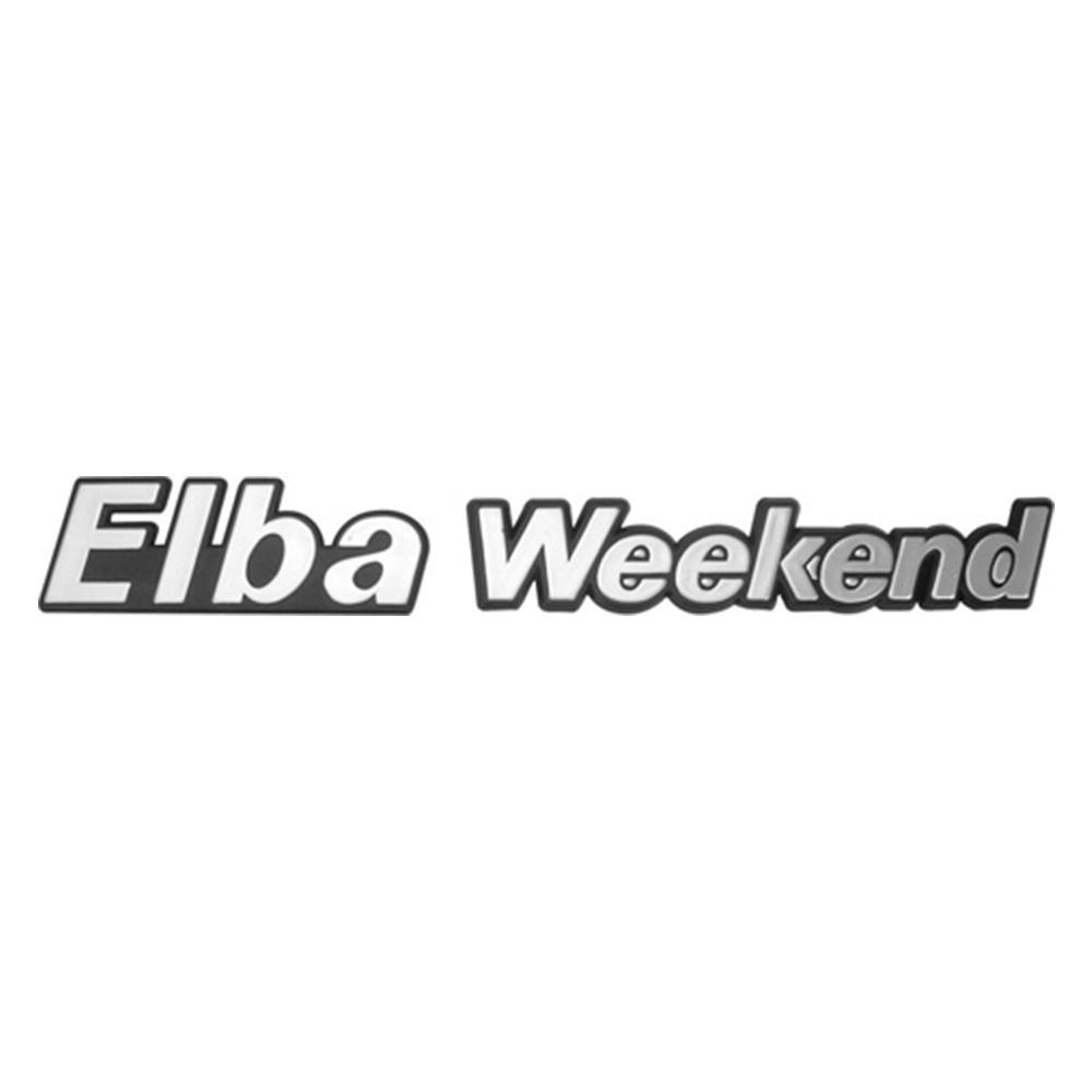 Emblema Elba Weekend do Porta Malas Elba Weekend 91 92 93 94 95 Fundo Preto