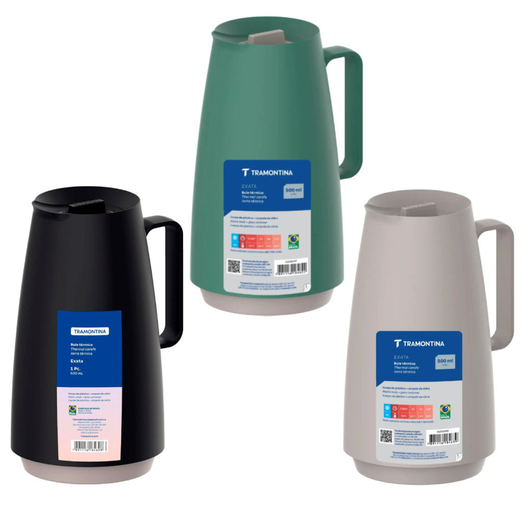 Jarra Bule Térmico 500ml Exata Moderno Coffee Tramontina Garrafa de Café Tramontina Pequena