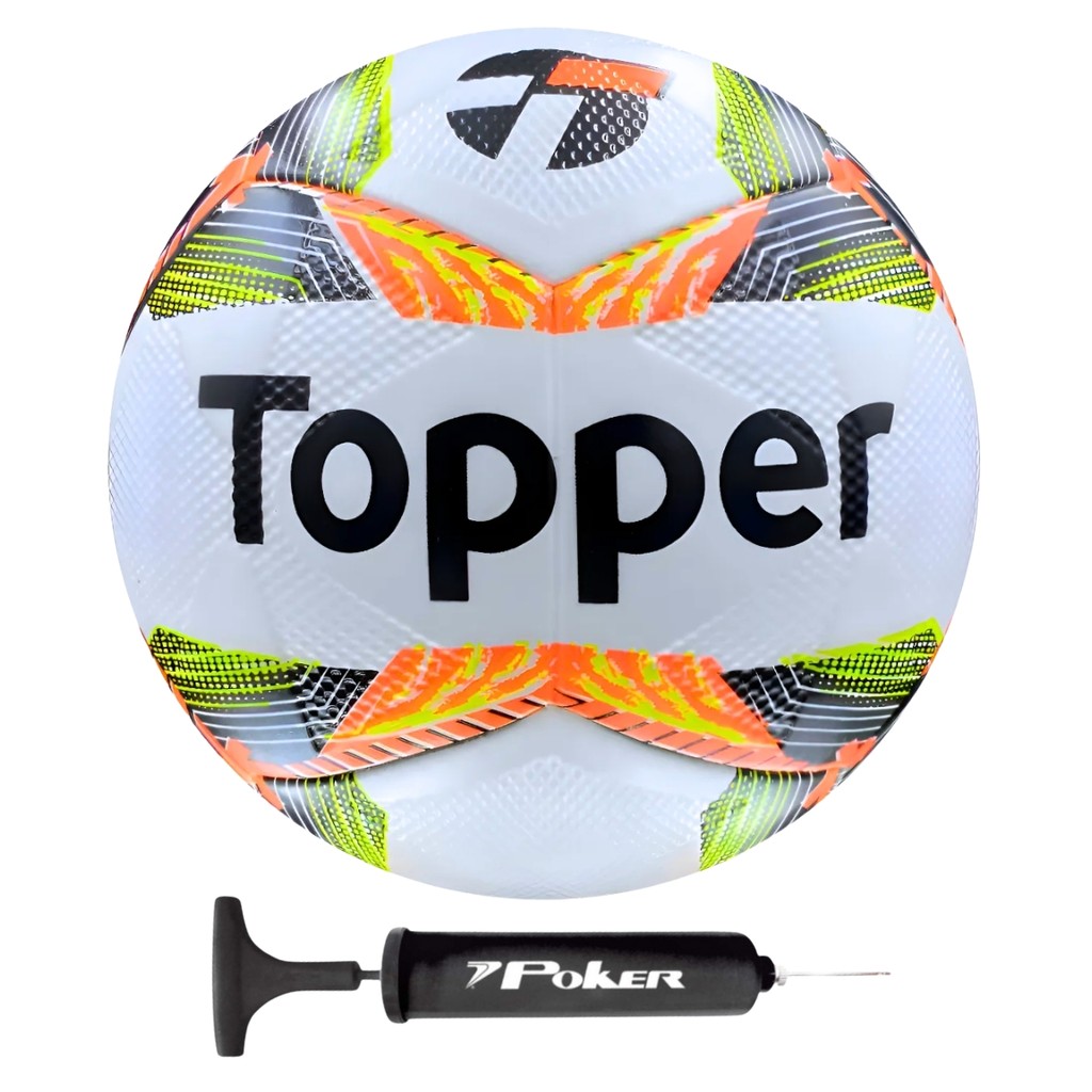 Kit Bola Futsal Topper Slick 24 Oficial + Bomba de Ar