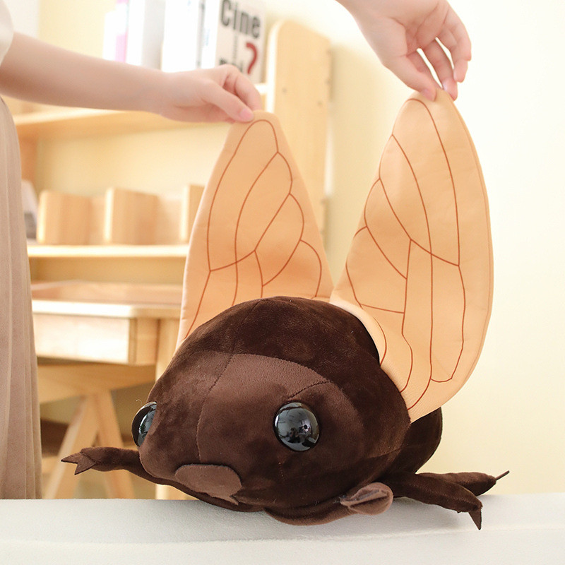 Simulação Cigarra Inseto Em Forma De Brinquedo De Pelúcia Realista Verão Macio Animal Boneca Decoração Para Casa Lance T