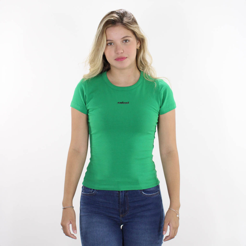 Camiseta Colcci Slim Com Franzido Verde - Feminino