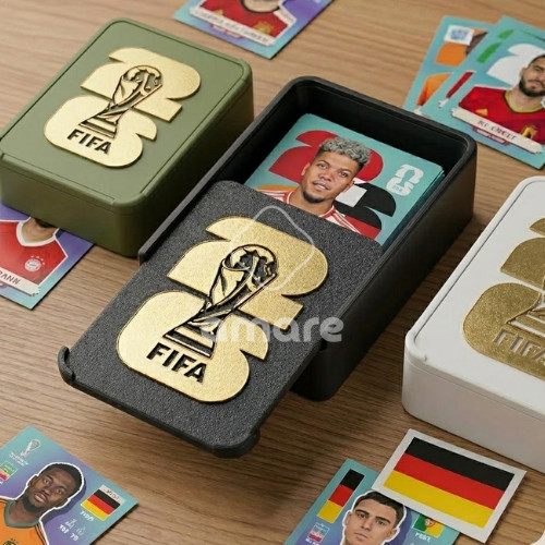 Porta Figurinha p/ Álbum Copa do Mundo 2026 - Caixa de Figurinha - Estojo Organizador de Figurinha