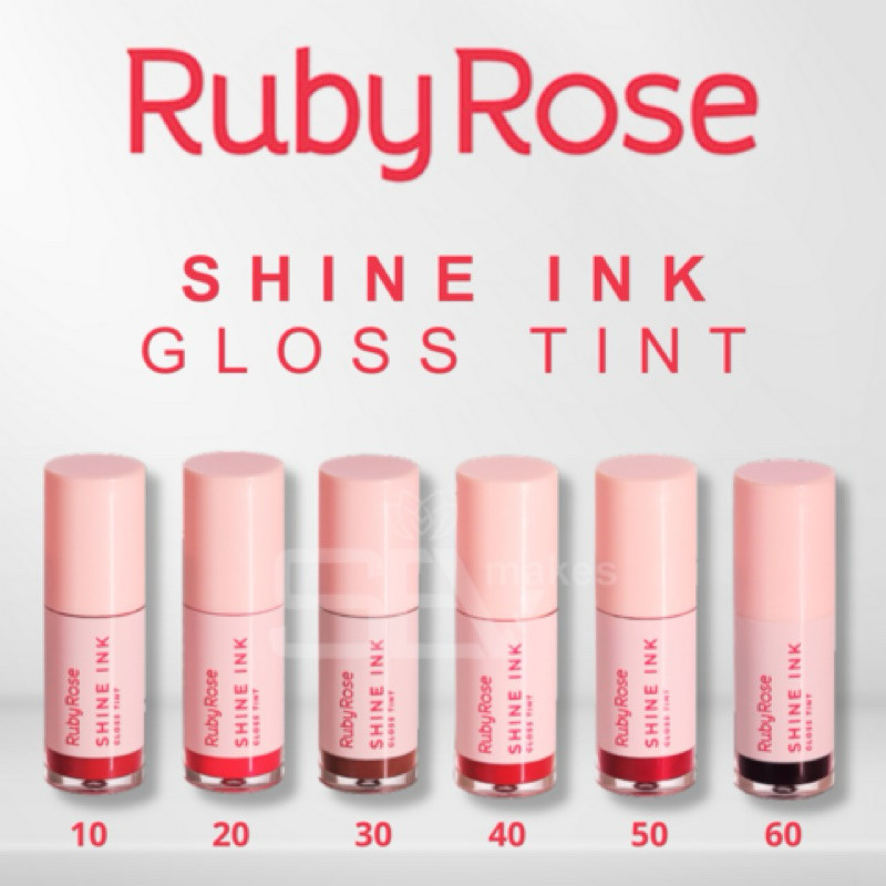Lançamento Maquiagem Gloss Tint Shine Ink Linha Rosa - RUBY ROSE