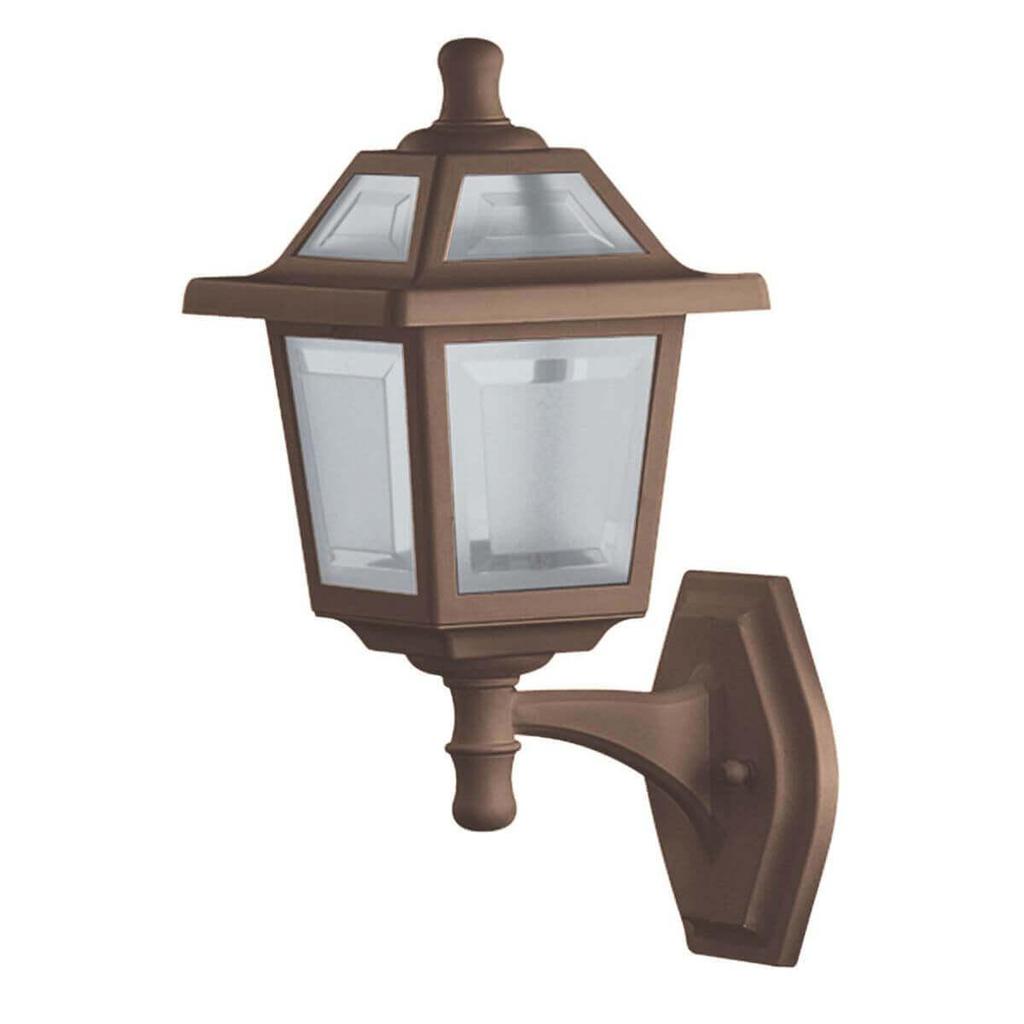 Arandela de Parede Marrom Termoplástico 1 Lâmpada E27 Bivolt com Suporte Inferior Ravena Dital