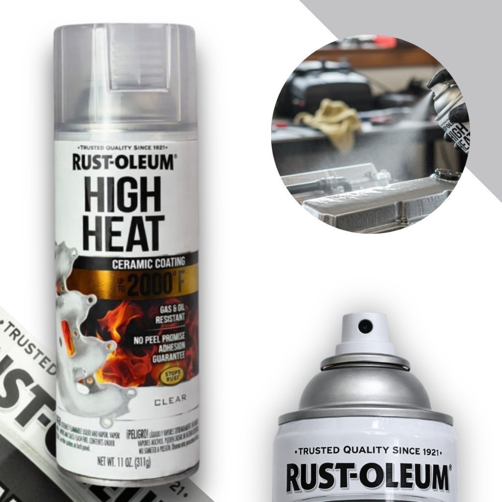 Tinta Spray Transparente Alta Temp Automotiva 1093ºC Rust Oleum