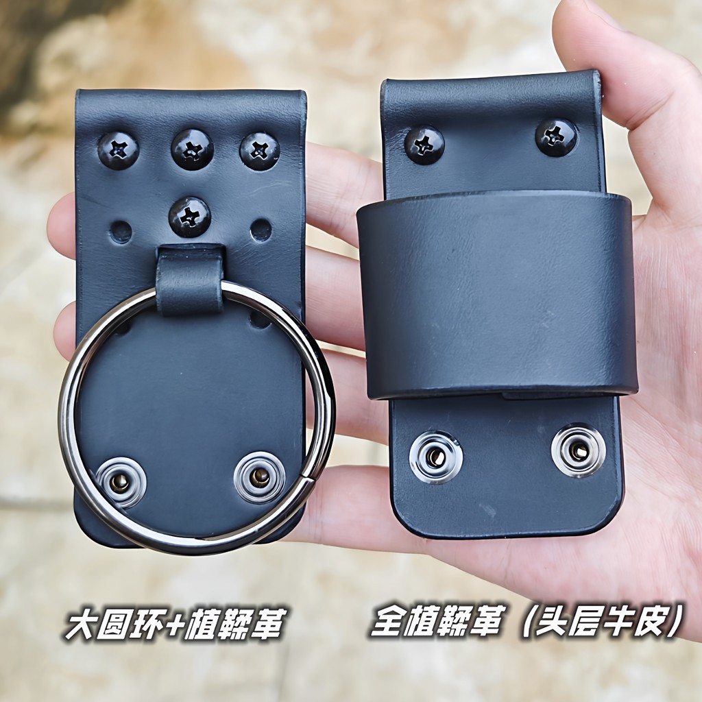 EDC tático vegetal curtido couro camada superior machado fivela martelo capa carpintaria martelo luvas cintura-pendurado