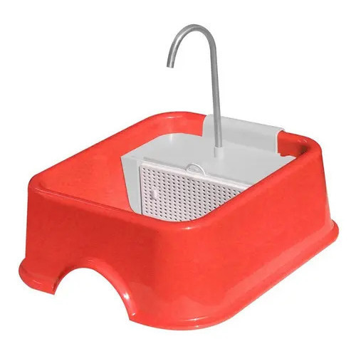 Fonte Bebedouro Gatos Cães Automático Joy Furacão Pet Cor Vermelha Quadrada 127/220v Vermelha Quadrada Bivolt