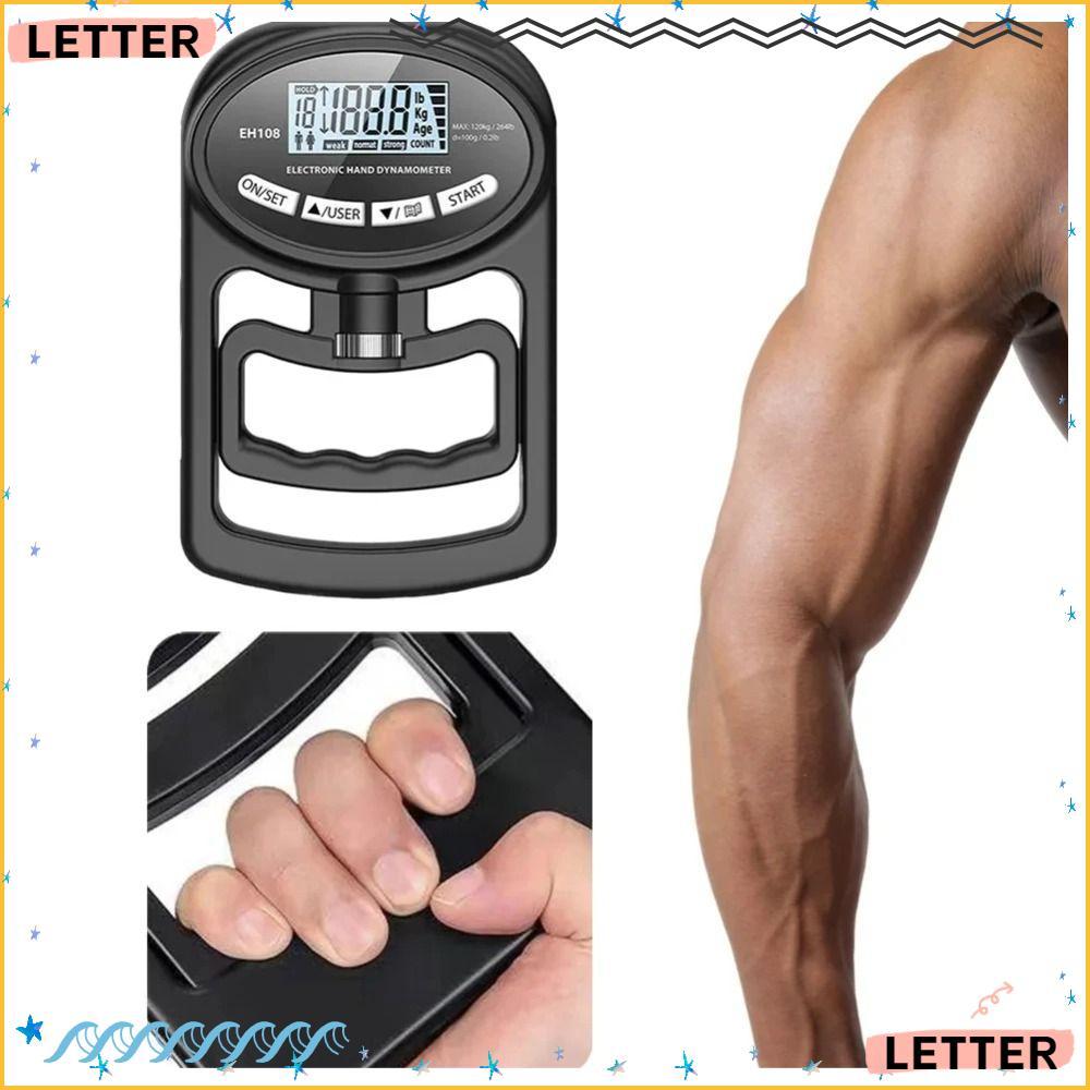 Testador De Força De Aperto De Carta , Dinamômetro Digital Mão De 265 Libras/120 Kg , Medidor USB