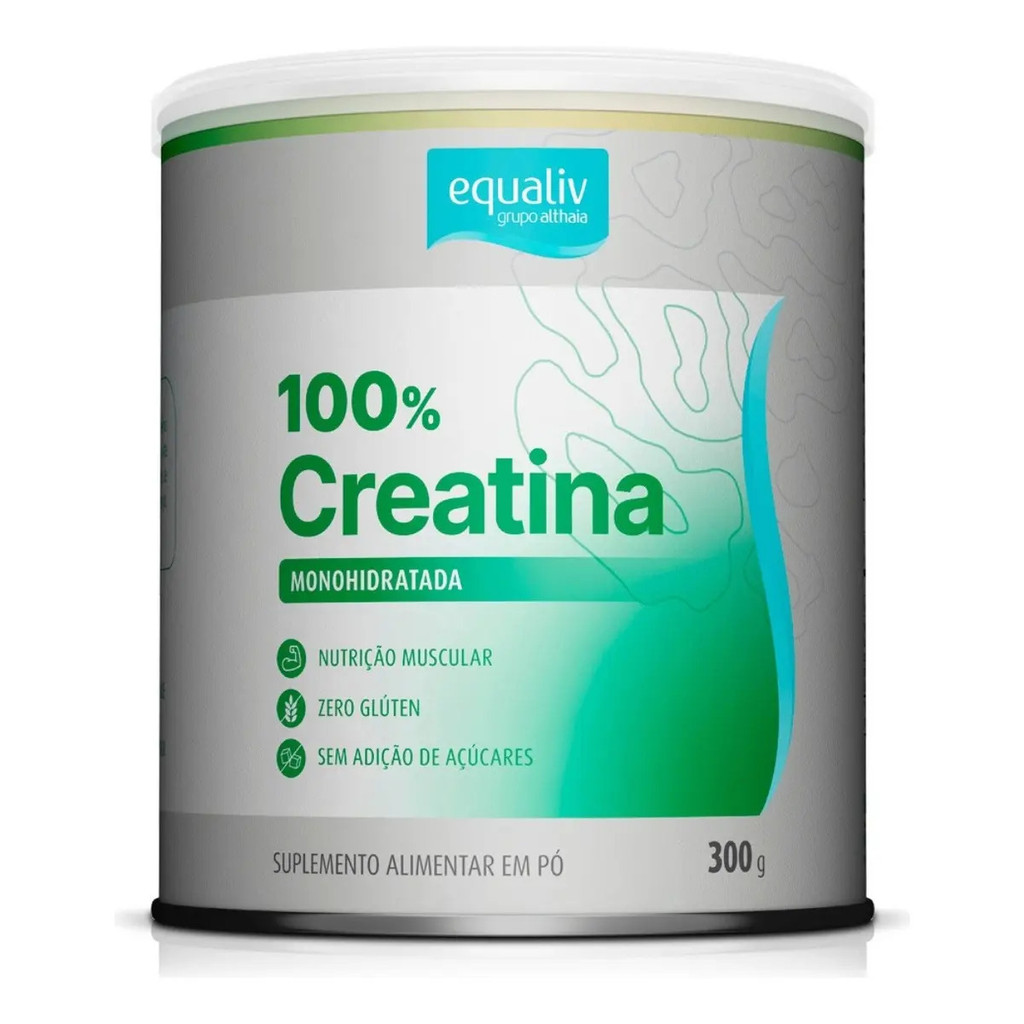 Creatina Monohidratada Equaliv 300g Pura E Segura Sem Sabor