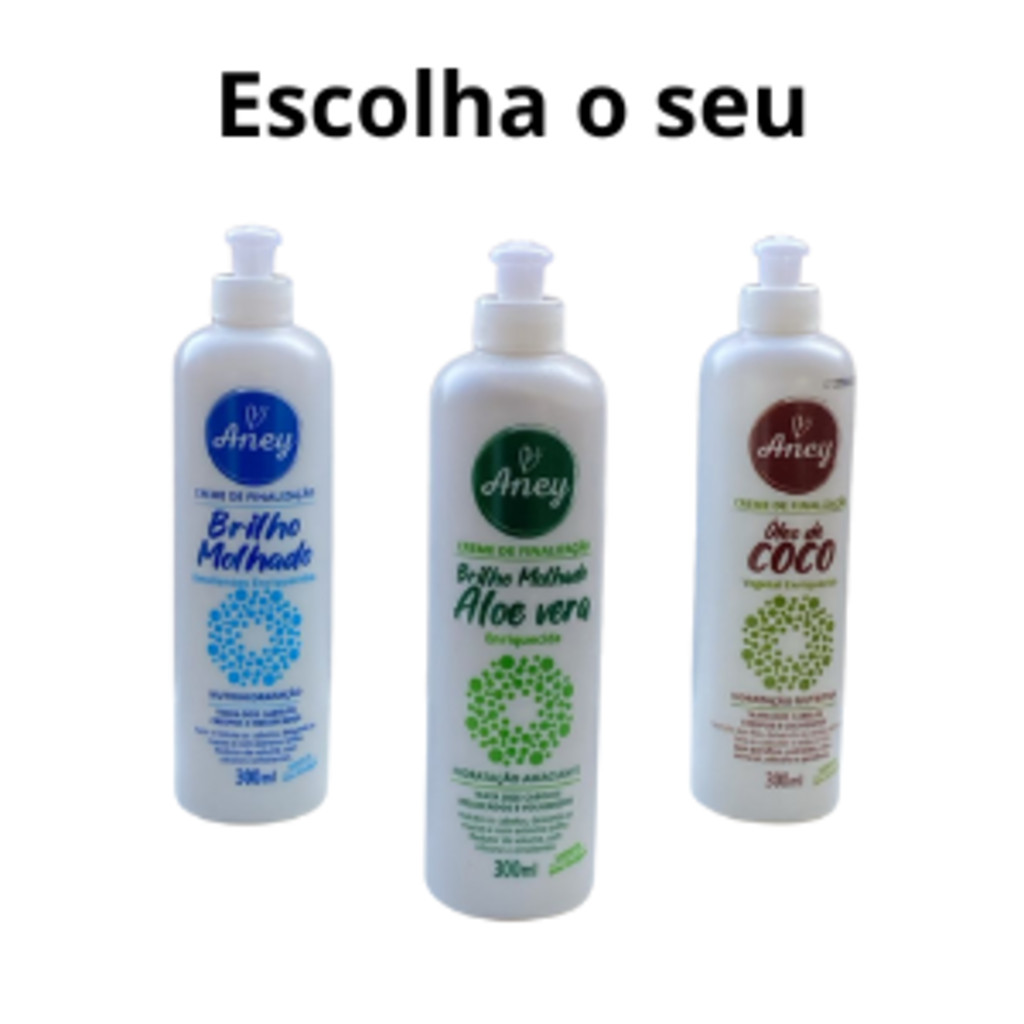 Creme Finalizador De Cabelo Aney  Efeito Brilho Molhado Redutor Para Cabelos Cacheados em Oferta na Shopee