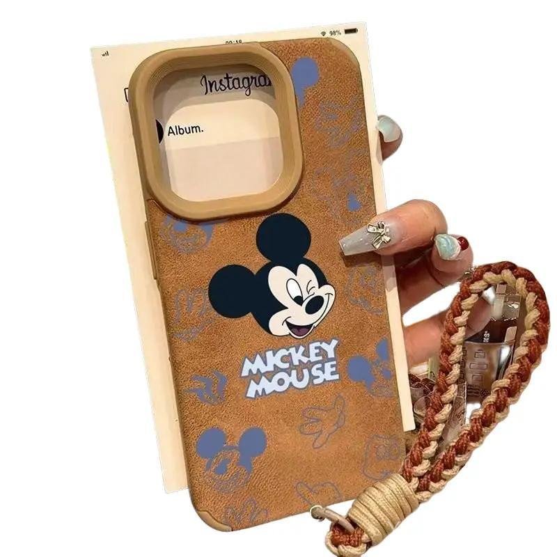 Capa de Telefone, Capa de Pelúcia, Design Clássico Simples do Mickey Mouse, Compatível com iPhone 13, 12, 15, 11, 14,