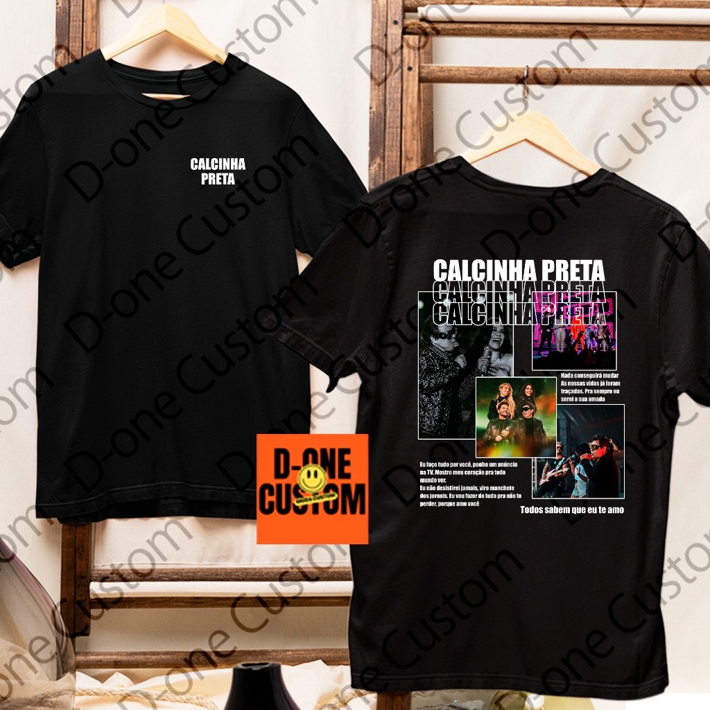 Camisa Camiseta Calcinha Preta Banda Forro Show Homenagem Blusa Masculino Feminino Algodão Exclusiva