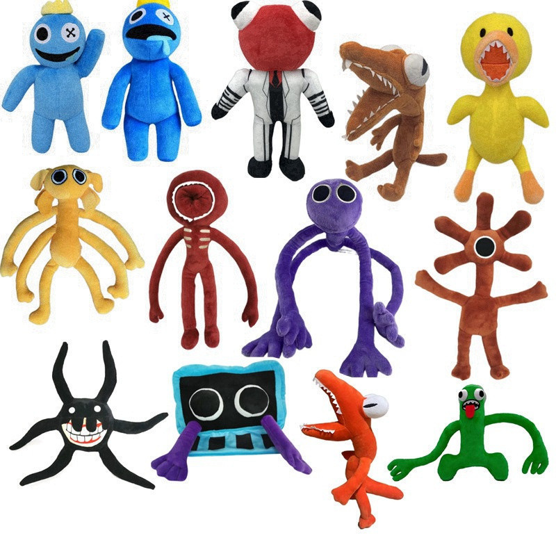 < Rainbow Friends > Brinquedo de pelúcia Roblox Game < Rainbow Song > Cartoon Roblox: Boneca de pelúcia de porta Boneca
