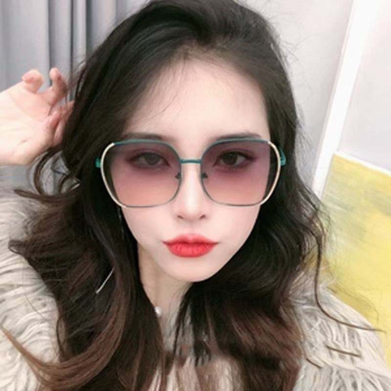 Óculos de Sol Polarizados Oversized para Mulheres, Óculos de Sol com Lentes Gradientes, Proteção UV400, Óculos de Sol pa