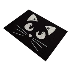 Tapete Pet Capacho Gato Preto 60x40 Ca176