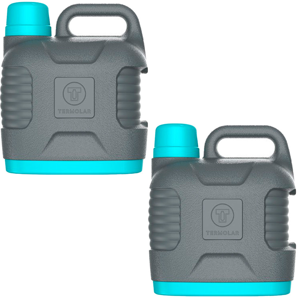 Kit 2 Garrafão Garrafas Térmicas 5 Litros Termolar SuperTermo Cor Cinza Plus em Oferta na Shopee