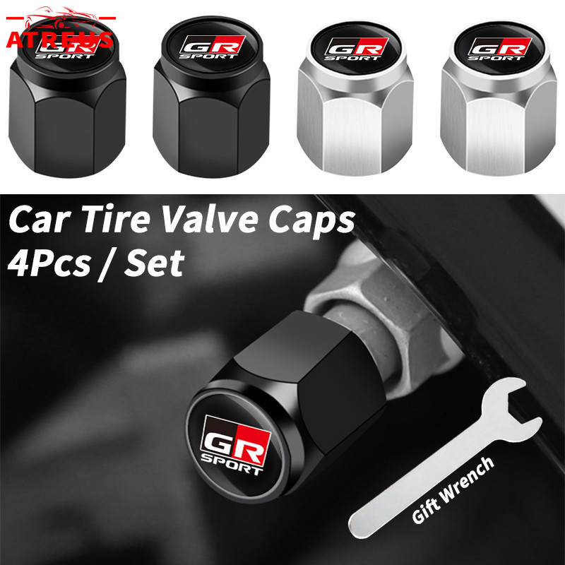 4Pcs Toyota GR Válvulas De Pneus De Liga Para Toyota Corolla Cross Hilux Etios RAV4 Yaris Sedan Hatch Fortuner SW4