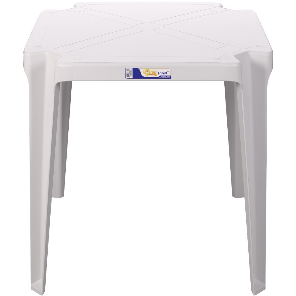 Detalhes do Mesa plástica quadrada 70 x 70 cm - Coruripe Solplast
