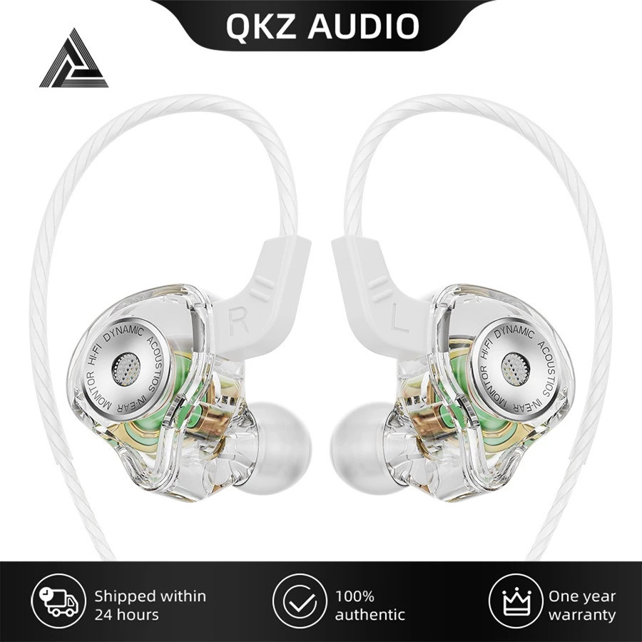 Fones de ouvido Qkz Ak6/Ak6 Ultra esportivos para corrida com controle de linha e microfone Gamer Músico Com Case