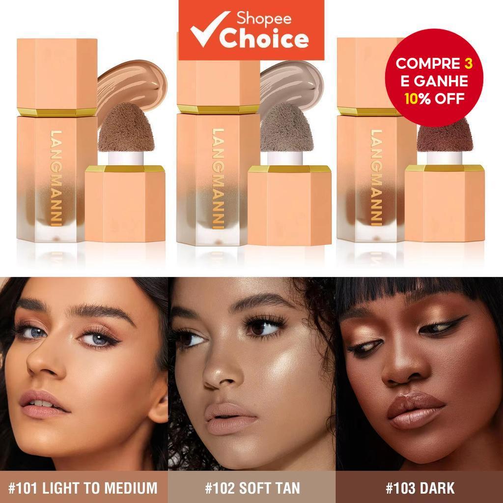 Corretivo De Contorno Líquido De Três Cores Aumenta A Maquiagem Tridimensional