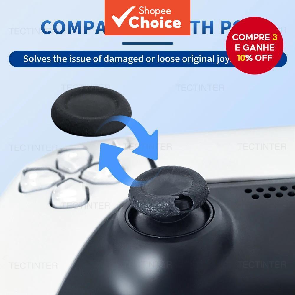  Tampas de Substituição para Joystick Compatível com Controle PS3/PS4/PS5 - Peças de Reposição para Grip do Thumbstick