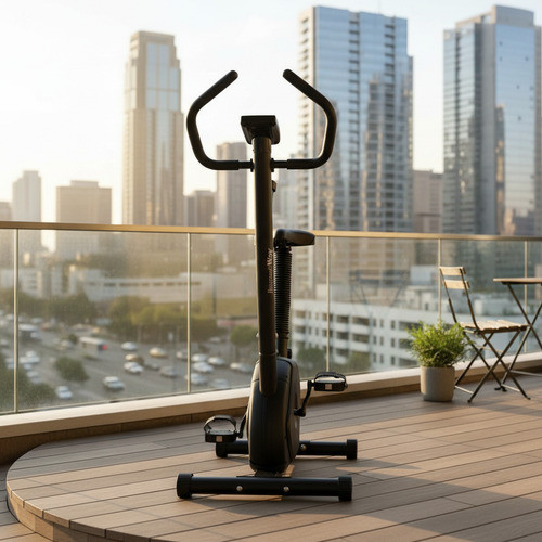 Bicicleta Ergométrica Vertical Bicicleta Vertical Ergométrica Para Exercícios Em Casa Com Monitor De Calorias Distância