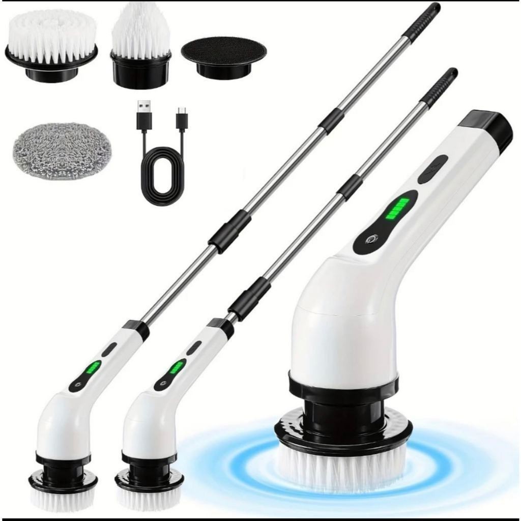 Escova De Limpeza Elétrica 5 em 1 Recarregável USB Limpador Ajustável Multiuso Banheiro e Cozinha em Oferta na Shopee